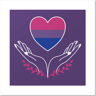 Bisexual Pride Flag Heart Posters and Art